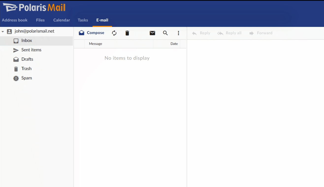 PolarisMail Webmail - how to send your first email - quick setup guide