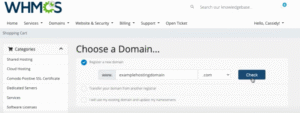 WHMCS - an order is always tied to a domain