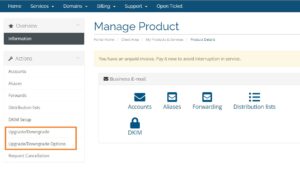 WHMCS - upgrade product from the Client Area